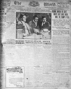 Article Prints: Front Page of World Newspaper with Stanford White Murder Headlines