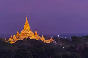 Pagoda at Bagan in morning, Myanmar