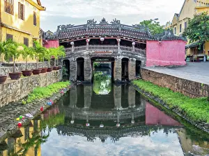 Espkeywordtest Prints: Pagoda bridge reflection, Hoi An Ancient town, Vietnam