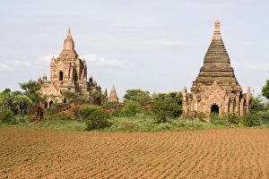 Images Dated 11th September 2008: Two pagodas in Bagan