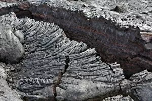 Big Island Gallery: Pahoehoe lava, detail view, East Rift Zone, Kilauea volcano, Big Island, Hawaii, USA