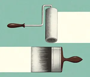 Illustrati Prints: Paintbrush and Roller