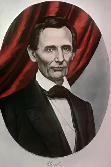 Oval Prints: Painted Portrait Of Abraham Lincoln