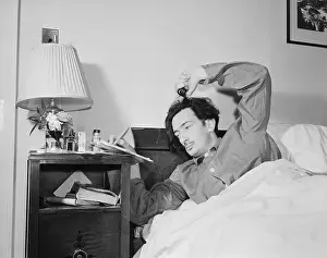 Twisting Prints: Painter Salvador Dali In Bed