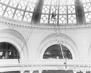 Painter Using Scaffolding