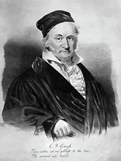 Number Prints: Painting of Carl Frederick Gauss