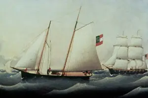 Warship Prints: Painting of Civil War Sailing Ships