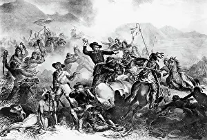 Painting of Custer at Little Big Horn