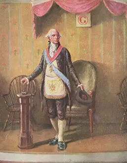 Painting Depicting George Washington as a Mason