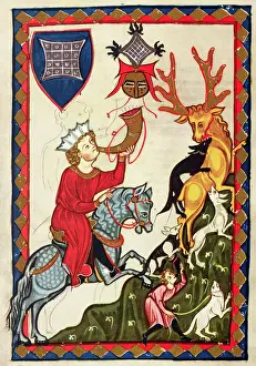 Support Prints: Painting of Hunting Scene