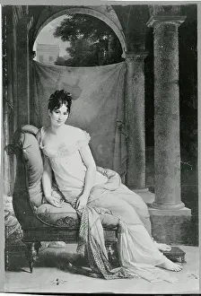 Socialite Prints: Painting of Jeanne-Francoise-Julie-Adelaide Recamier