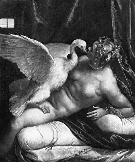 Swan Prints: Painting; Leda And The Swan
