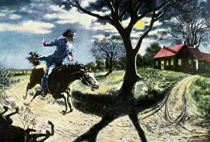 Massachusetts Prints: Painting of The Midnight Ride of Paul Revere