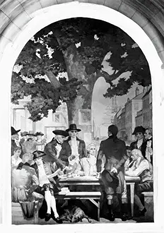 Economics Prints: Painting of New York Stock Exchange Meeting