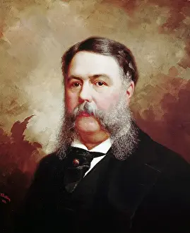 Headshoulders Prints: Painting Of President Chester A. Arthur