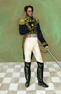 Epaulet Prints: Painting of Simon Bolivar by Gil