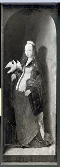Dove Prints: Painting Of St. Cecilia Holding Dove