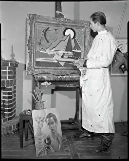 Painting Studio as Students Paint in Class