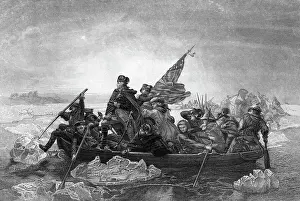 Crossing Prints: Painting Of Washington Crossing Delaware