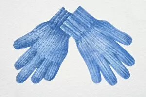 Pair of blue gloves
