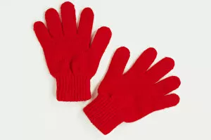 Vertical Image Gallery: Pair of red gloves