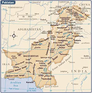 Pakistan country map