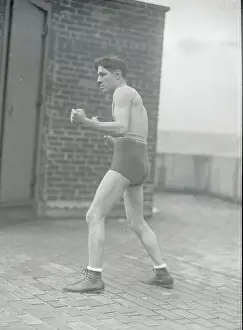Intimidation Prints: Pal Moran Posing in Boxer's Stance
