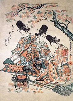 The Pierce Archive Prints: Palace Servants heating Sake over a fire