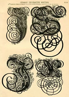 Palaeography German decorative writing 17th century