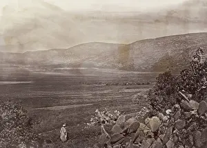Albumen Print Prints: Palestinian Man Looks Out Over Plains