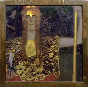 Klimt Prints: Pallas Athena, 1898. Artist: Klimt, Gustav (1862-1918)