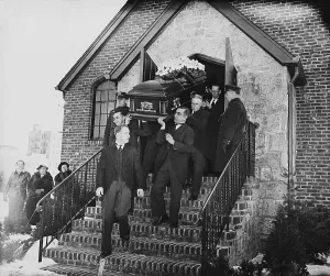 Long Beach Prints: Pallbearers Carrying Coffin
