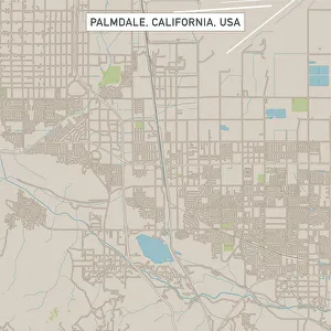 Computer Graphic Collection: Palmdale California US City Street Map