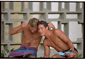Caracas Prints: Pan American Games Divers Listening Through Earphones