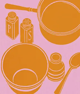 Number Of Objects Prints: Empty Pan and Bowl