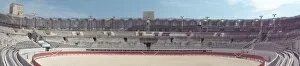 Images Dated 19th August 2010: Panarama on the inside of the Roman Amphitheatre of Arles, France
