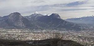 Panaramic View Of The Old Grenoble And The Centre Of Nuclear Sciences