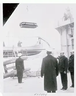 Shanghai Prints: Panay Victim in Coffin Being Raised onto Ship