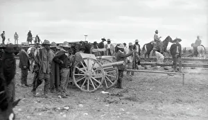 Cannon Prints: Pancho Villa Directing Cannon Fire