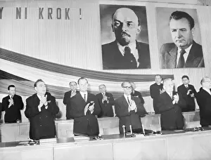 Panel of Czech and Soviet Communist Leaders