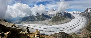 Cairn Prints: Panorama of the Aletsch Glacier