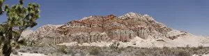 Panorama of outcrops in Red Rock Canyon State Park, California, USA