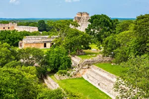 Images Dated 16th July 2014: Panorama over Uxmal - Mexico