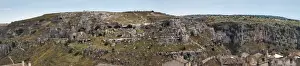 August Prints: Panorama View Of The Prehistoric Rock Dwellings In The Gravina of Matera