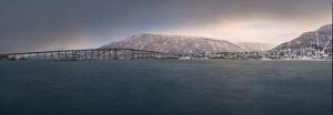 Panorama view of Tromso waterfront