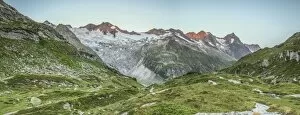 Images Dated 3rd August 2013: Panorama, Waxeggkees Glacier, mountain peaks, Zemmgrund valley, Ginzling, Zillertal valley, Tyrol