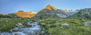 Panorama, Zemmgrund valley with Zemmbach stream, Ginzling, Zillertal valley, Tyrol, Austria