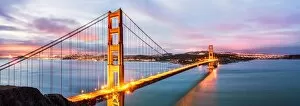 Golden Gate Suspension Bridge Gallery: Panoramic of Golden Gate bridge, San Francisco