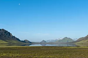 Images Dated 26th July 2013: Panoramic mountain landscape at Alftavatn lake, Laugavegur trekking route, Highlands, Sudurland