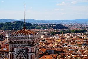 Images Dated 27th September 2015: Panoramic Terrace Campanile di Giotto, Surroundings, Florence, Italy